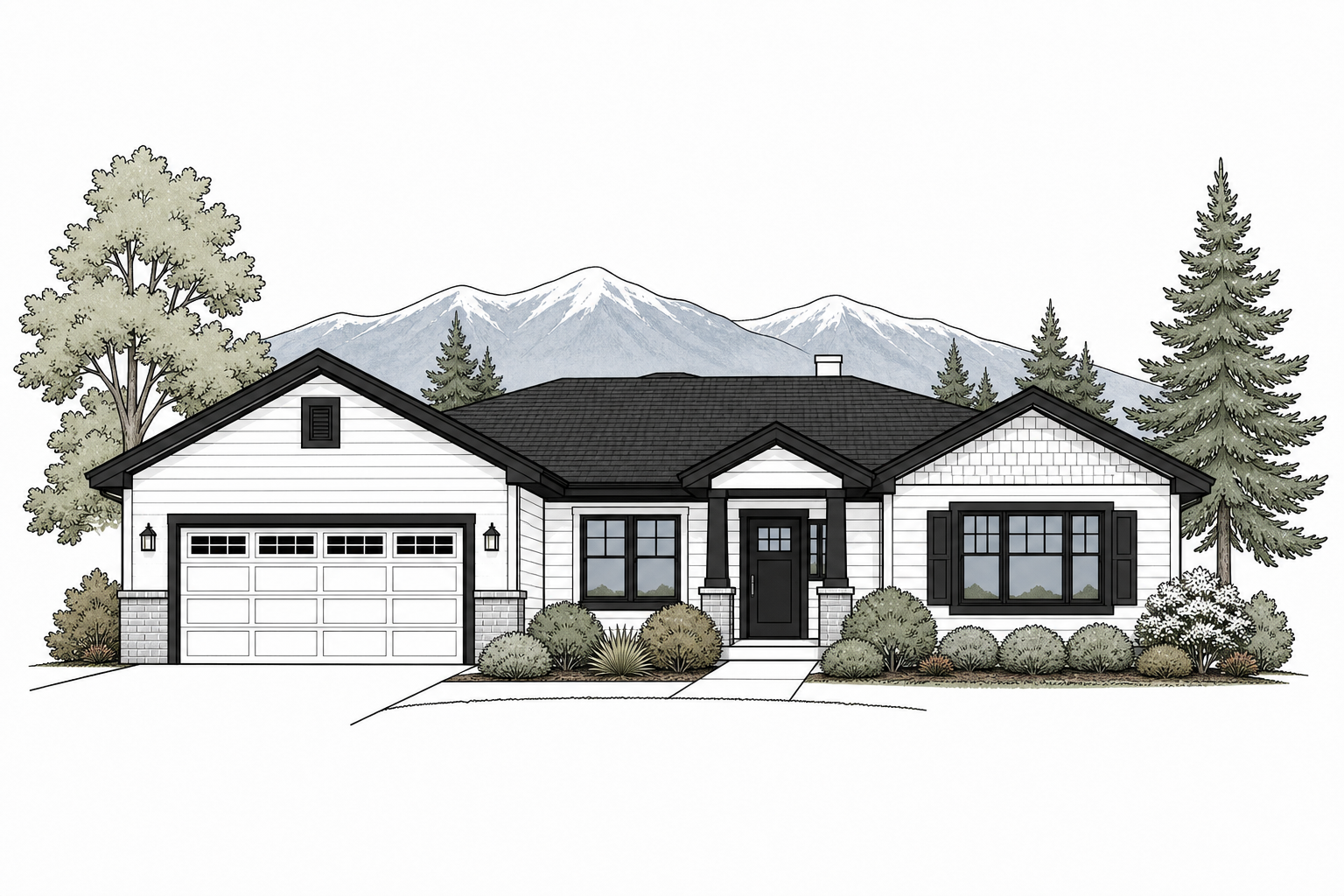 Illustration of a house seen by you